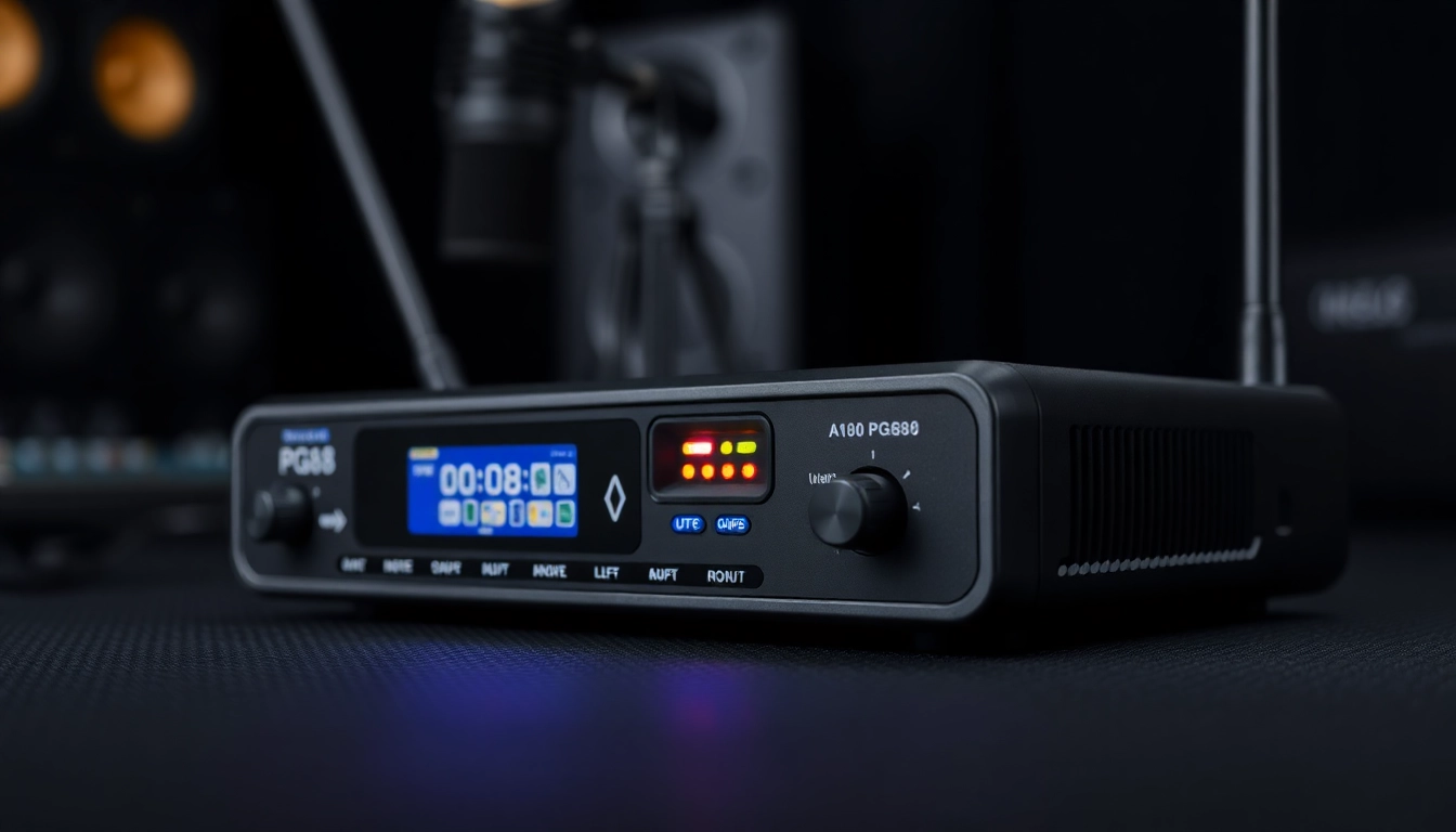 High-quality PG88 wireless microphone receiver demonstrating advanced features and modern design for professional audio setups.
