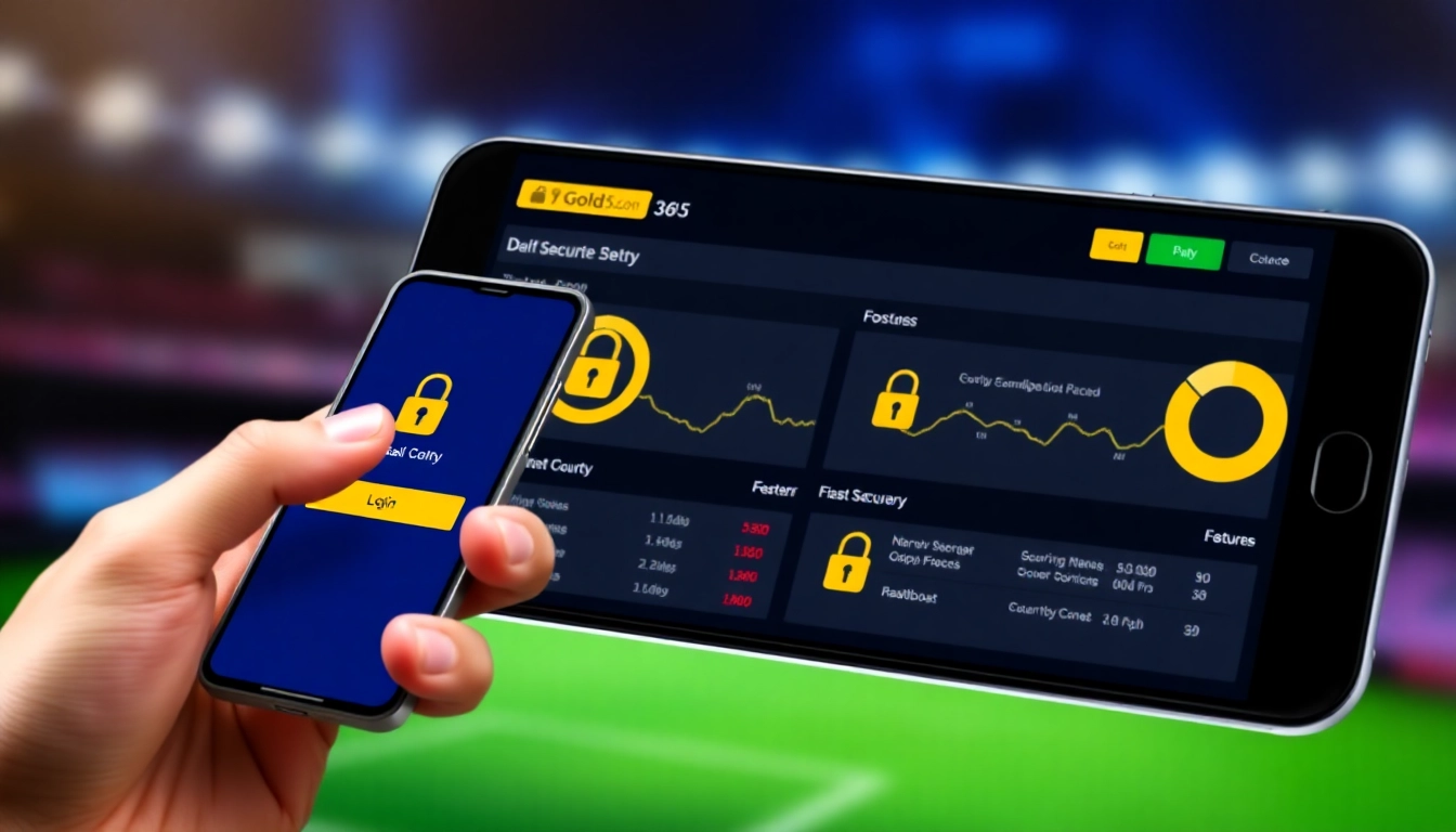 Secure gold365 login interface on mobile device, showing quick access to betting features for users in India, emphasizing safety and ease of use for online betting.