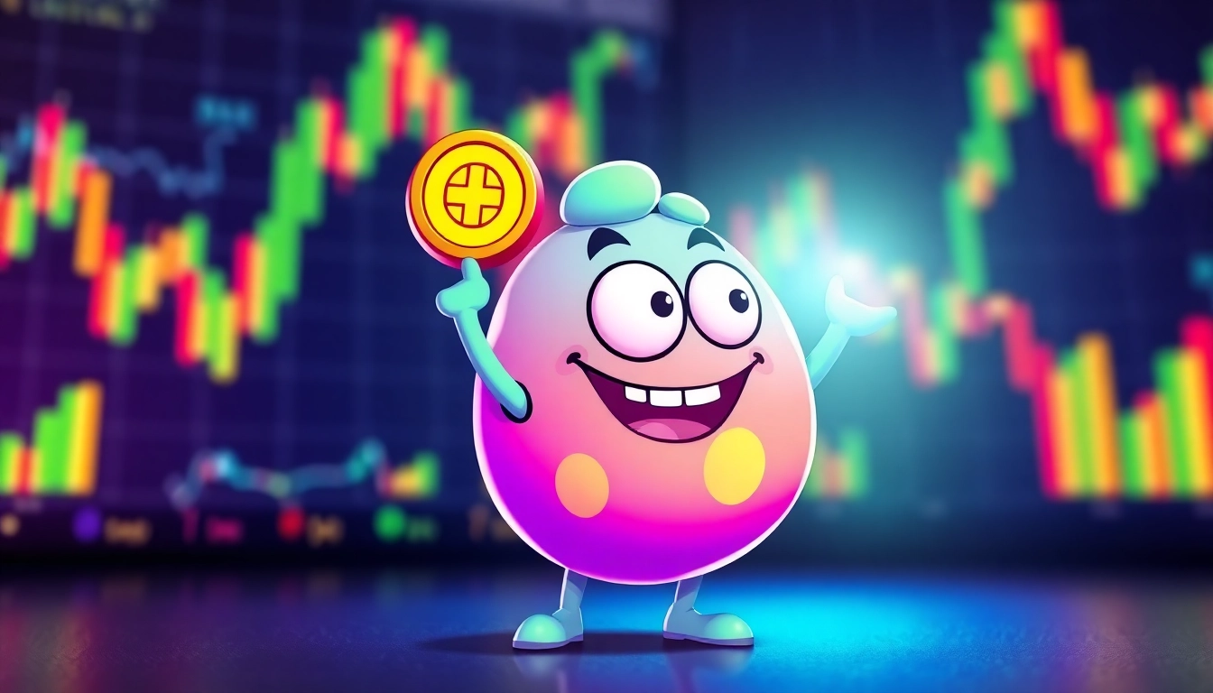 Pepe Coin Meme illustration with cartoon Pepe as a crypto mascot engaging in GambleFi